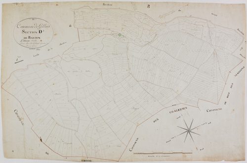 Gillois, section D, Baudin, feuille 2.