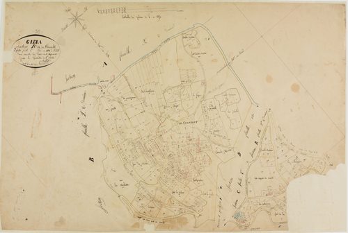 Gizia, section B, Chanelet, feuille 1.géomètre : Billet