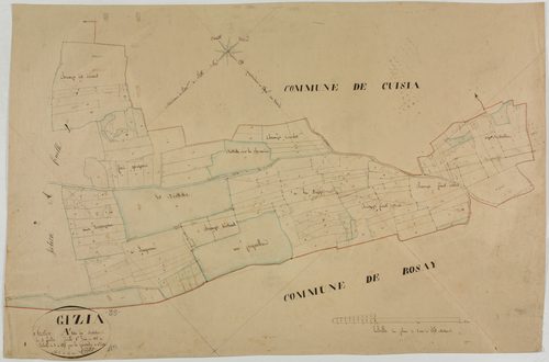 Gizia, section A, les Boissettes, feuille 1.géomètre : Billet