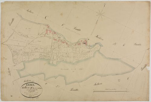 Gizia, section E, Petit Gizia, feuille 1.géomètre : Bénier Sre