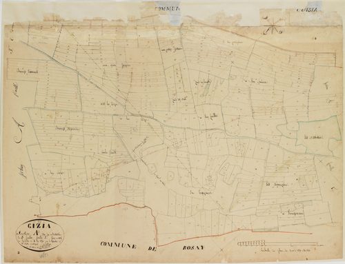 Gizia, section A, les Boissettes, feuille 2.géomètre : Billet