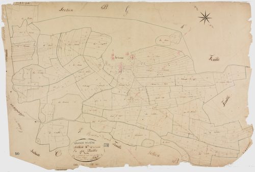 Grande-Rivière, section G, les Cernois, feuille 5.géomètre : Berthet