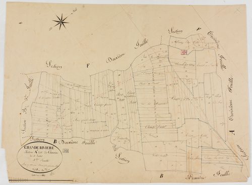 Grande-Rivière, section A, les Chauvins, feuille 4.géomètre : Bénier fils