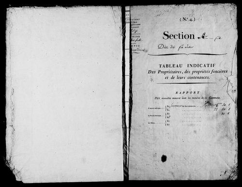 Etat de sections, s.d. [début XIXe].