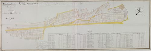 Granges-de-Vaivre. Plan du livre foncier dressé par Mercier et Grégoire, arpenteurs. Plan de la section F.