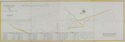Granges-de-Vaivre. Plan du livre foncier dressé par Mercier et Grégoire, arpenteurs.Plan de la section B.