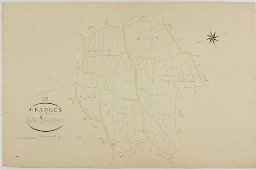 Granges-sur-Baume, section A, Tartre Dingereux, feuille 9.géomètre : Petite