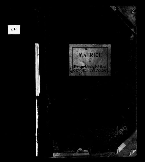Matrice des propriétés bâties.