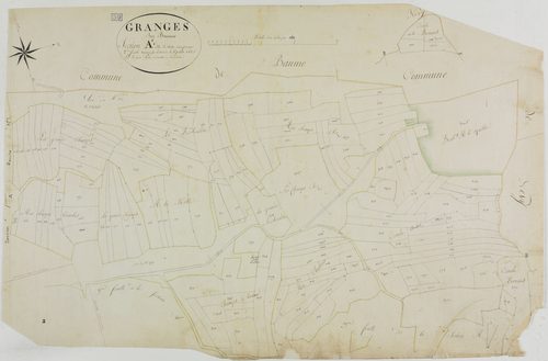 Granges-sur-Baume, section A, Tartre Dingereux, feuille 2.géomètre : Petite