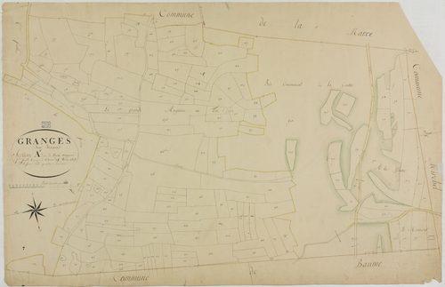 Granges-sur-Baume, section A, Tartre Dingereux, feuille 7. géomètre : Petite