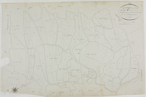 Granges-sur-Baume, section B, Tancua, feuille 2.géomètre : Sauldubois