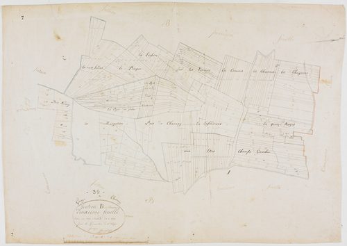 Graye-et-Charnay, section B, Charnay, feuille 2.géomètre : Jannin