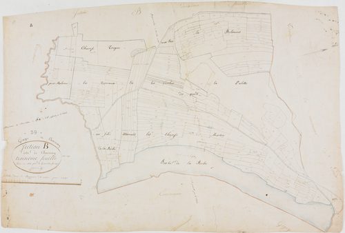 Graye-et-Charnay, section B, Charnay, feuille 3.géomètre : Jannin