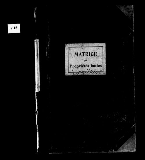 Matrice des propriétés bâties.
