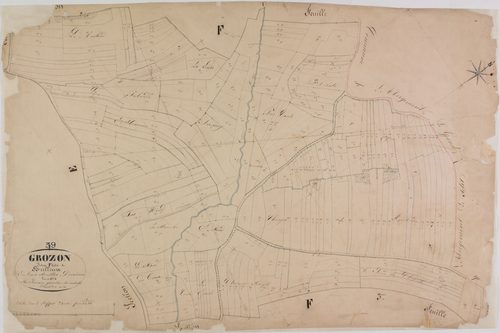 Grozon, section, F, les Brilleux, feuille 2.