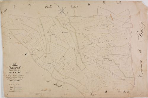 Grozon, section B, Pré Sang, feuille 4.