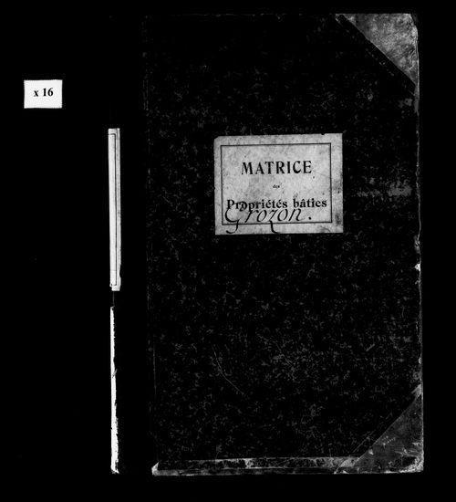Matrice des propriétés bâties.