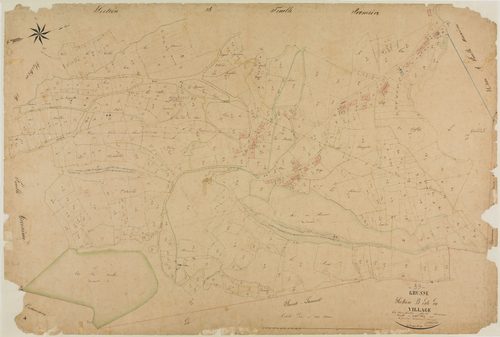 Grusse, section B, le Village, feuille 2.géomètre : Patouillot