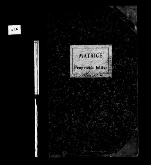 Matrice des propriétés bâties.