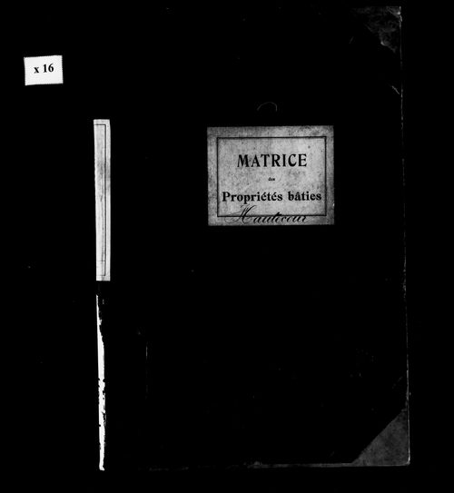 Matrice des propriétés bâties.