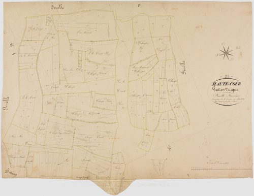 Hautecour, section unique, feuille 3.géomètre : Lamare