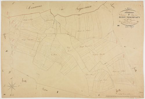 Hays (Les), section F, Petit Teignevaux, feuille 2.géomètre : Jannin