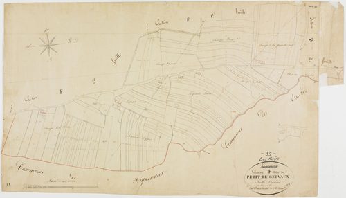Hays (Les), section F, Petit Teignevaux, feuille 3.géomètre : Jannin