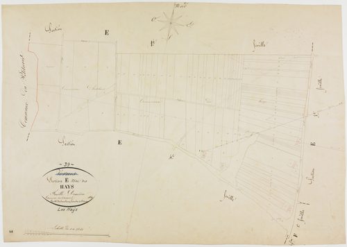 Hays (Les), section E, les Hays, feuille 2.géomètre : H. Duchesne