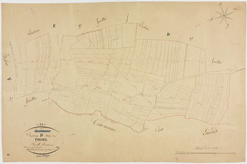 Hays (Les), section D, Poisel, feuille 3.géomètre : Bouvard