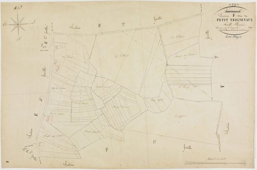 Hays (Les), section F, Petit Teignevaux, feuille 1.géomètre : Bouvard
