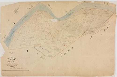 Jeurre, section B, Delà-la-Bienne, feuille 1.géomètre : Jannin