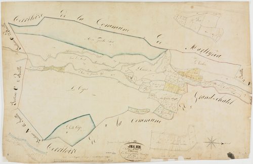 Jeurre, section A, l'Hériat, feuille 2.géomètre : Jannin