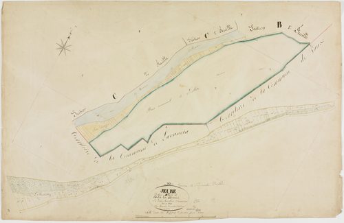 Jeurre, section B, Delà-la-Bienne, feuille 2.géomètre : Jannin