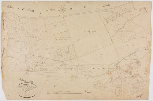 Jouhe, section B, le Village, feuille 2.géomètre : Bénier père