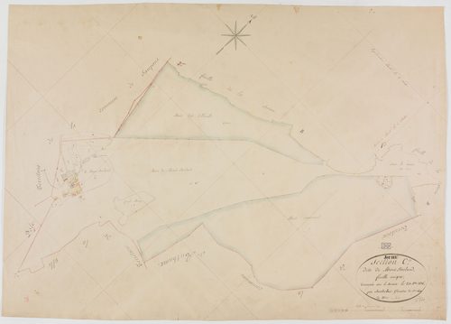 Jouhe, section C, Mont-Roland, feuille unique.géomètre : Sauldubois