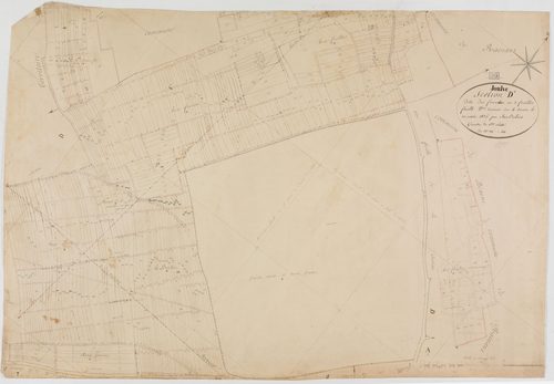 Jouhe, section D, les Fourrées, feuille 2.géomètre : Sauldubois