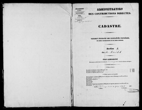Etat de sections.