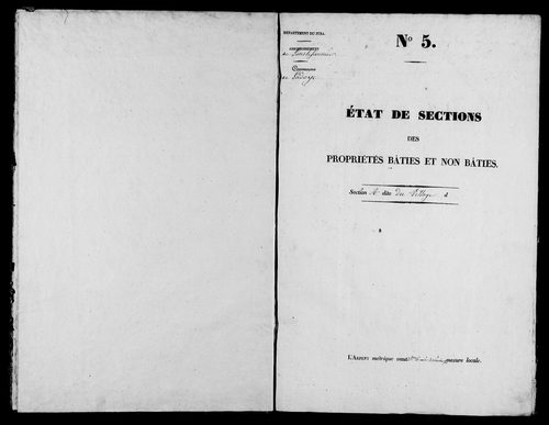 Etat de sections.