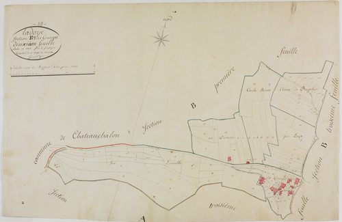 Ladoye-sur-Seille, section B, les Granges, feuille 2.géomètre : Jannin