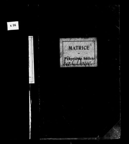 Matrice des propriétés bâties.
