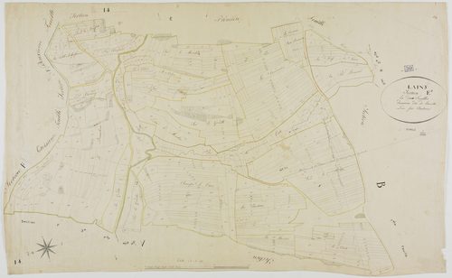Lains, section E, Lancette, feuille 2.géomètre : Duchesne