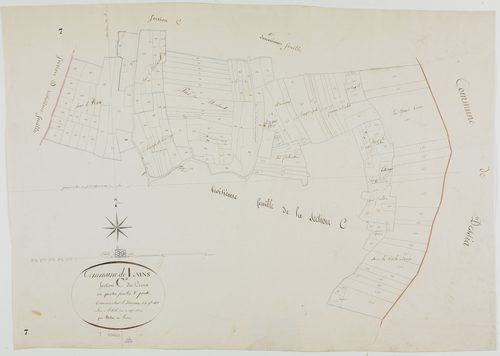 Lains, section C, les Creux, feuille 2.géomètre : Prost E. F. et Billet