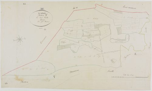 Lains, section F, Piéramont, feuille 1.géomètre : Duchesne
