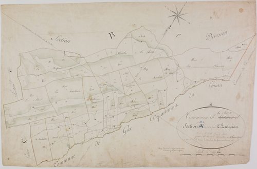 Septmoncel, section B, la Frasse, feuille 2.