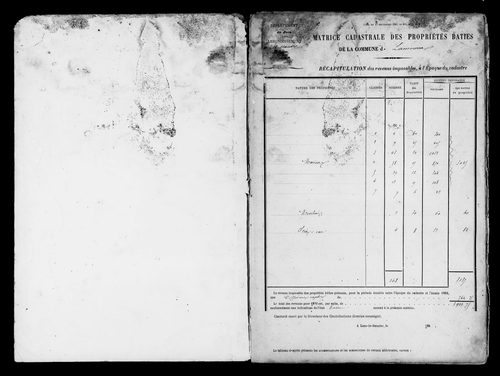Matrice des propriétés bâties. Commune détachée de celle de Septmoncel en 1839.