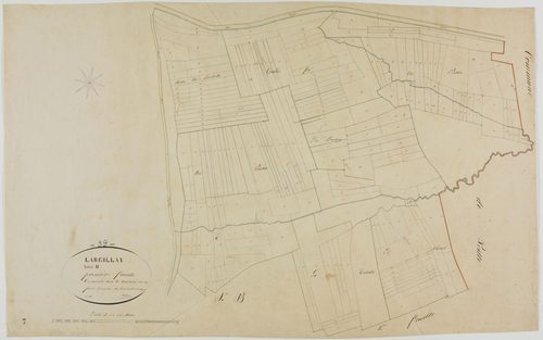 Largillay-Marsonnay, section B, Largillay, feuille 1.géomètre : Singey