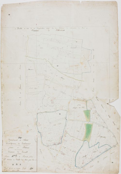 Larnaud, section A, Pont de Pierre, feuille 2.géomètre : Rebour et Laplace