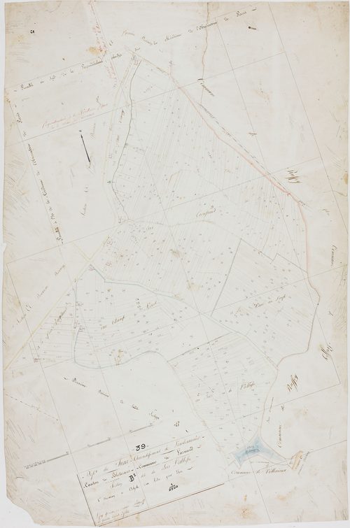 Larnaud, section B, Bois l'Abbesse, feuille 1.géomètre : Rebour et Laplace