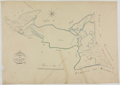 Larrivoire, section C, le Village, feuille 1.géomètre : Dussauget