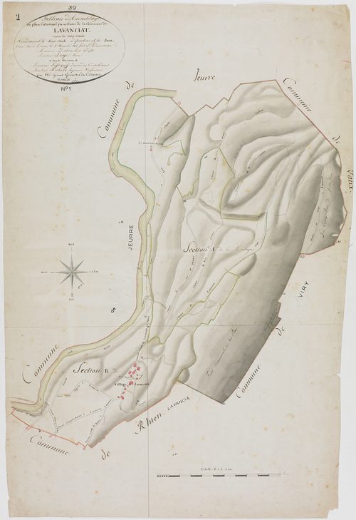 Lavancia, tableau d'assemblage.géomètre : Grenot